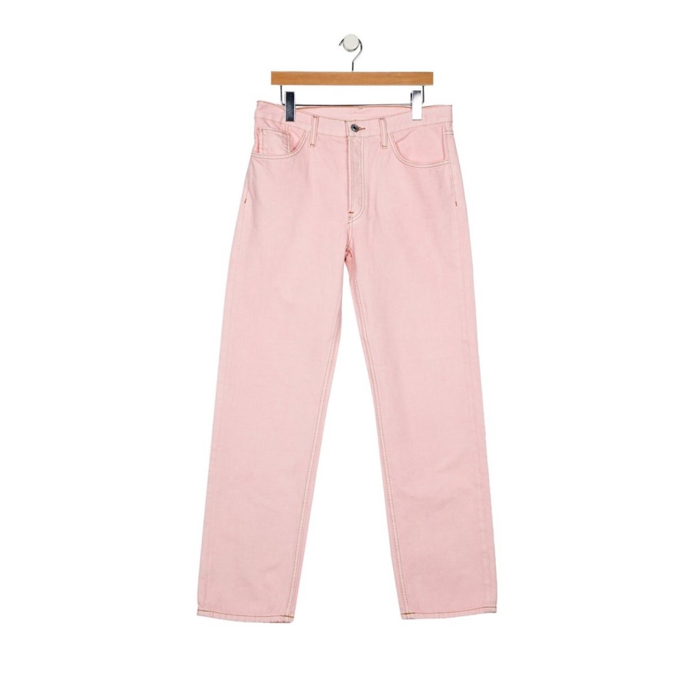 RE/DONE Jeans Women's 26 Original Loose Long‎ High Rise Straight Denim Pink